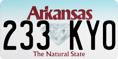 AR license plate 233KYO