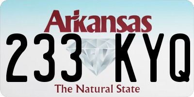 AR license plate 233KYQ