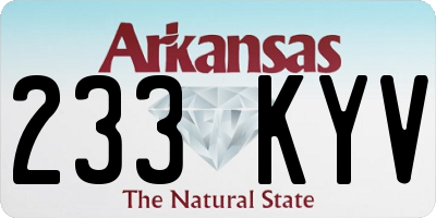 AR license plate 233KYV