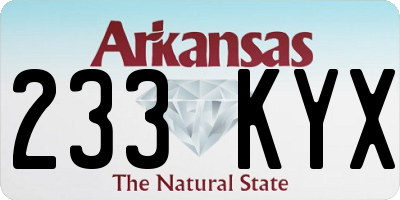 AR license plate 233KYX