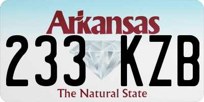 AR license plate 233KZB