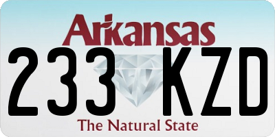 AR license plate 233KZD