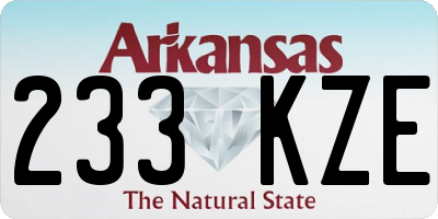 AR license plate 233KZE