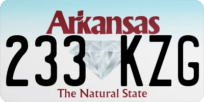 AR license plate 233KZG