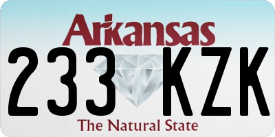 AR license plate 233KZK