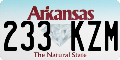 AR license plate 233KZM