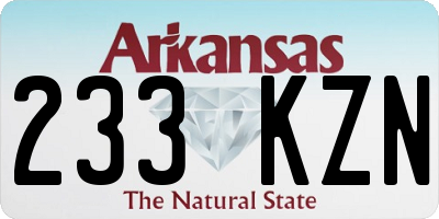 AR license plate 233KZN