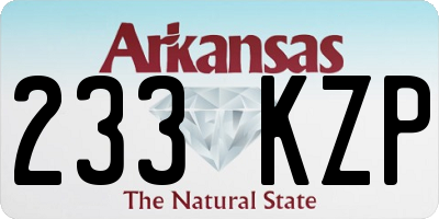 AR license plate 233KZP