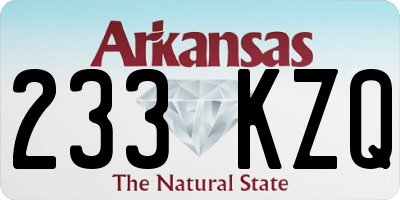 AR license plate 233KZQ