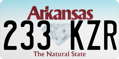 AR license plate 233KZR