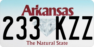 AR license plate 233KZZ