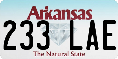 AR license plate 233LAE