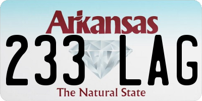 AR license plate 233LAG