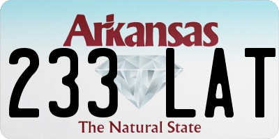AR license plate 233LAT
