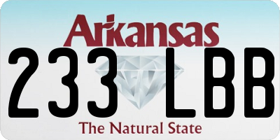 AR license plate 233LBB
