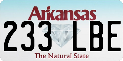 AR license plate 233LBE