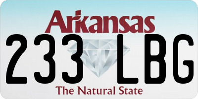 AR license plate 233LBG