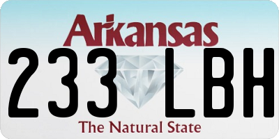 AR license plate 233LBH