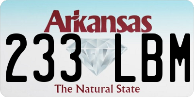 AR license plate 233LBM
