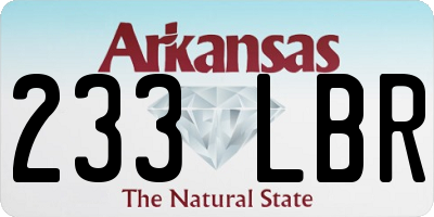 AR license plate 233LBR