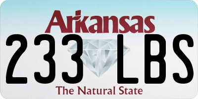 AR license plate 233LBS