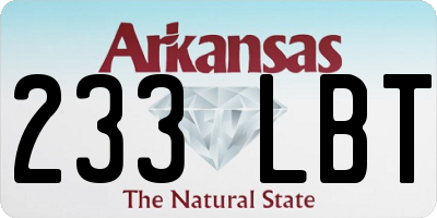 AR license plate 233LBT