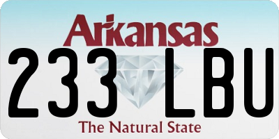 AR license plate 233LBU
