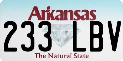 AR license plate 233LBV