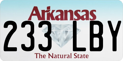 AR license plate 233LBY