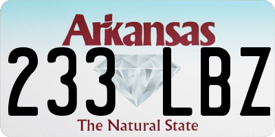 AR license plate 233LBZ