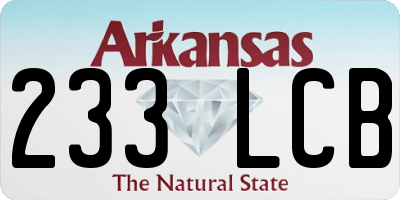 AR license plate 233LCB