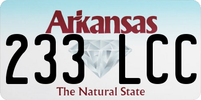 AR license plate 233LCC