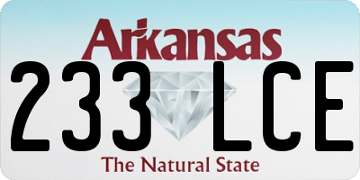 AR license plate 233LCE