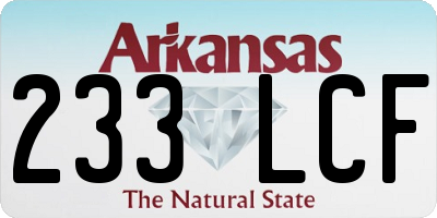 AR license plate 233LCF