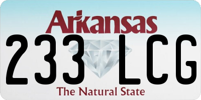 AR license plate 233LCG