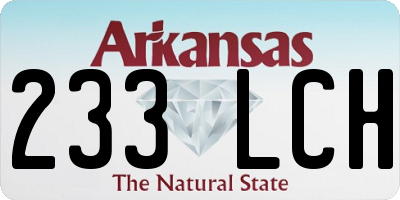 AR license plate 233LCH