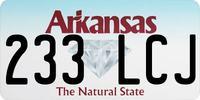 AR license plate 233LCJ