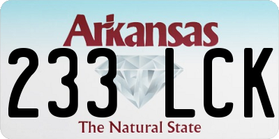 AR license plate 233LCK