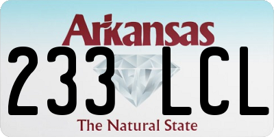 AR license plate 233LCL