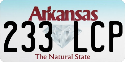 AR license plate 233LCP