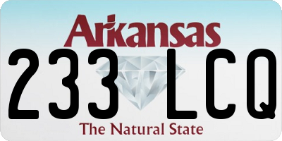 AR license plate 233LCQ