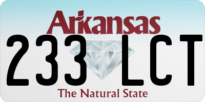 AR license plate 233LCT