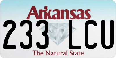 AR license plate 233LCU