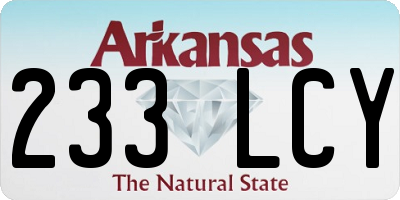 AR license plate 233LCY