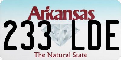 AR license plate 233LDE