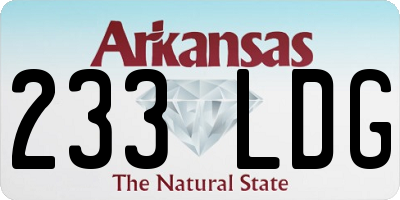AR license plate 233LDG