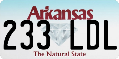 AR license plate 233LDL