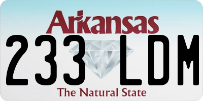 AR license plate 233LDM
