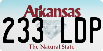 AR license plate 233LDP