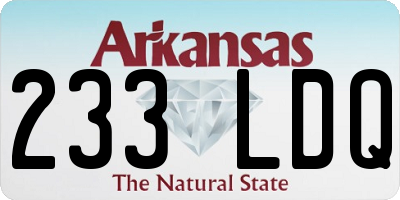 AR license plate 233LDQ